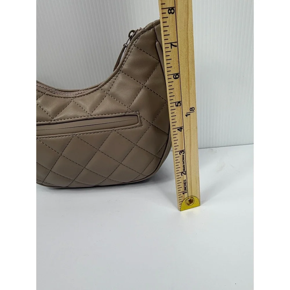 Buffbunny Collection Shoulder Bag Womens Quilted Faux Leather Crescent‎ Purse